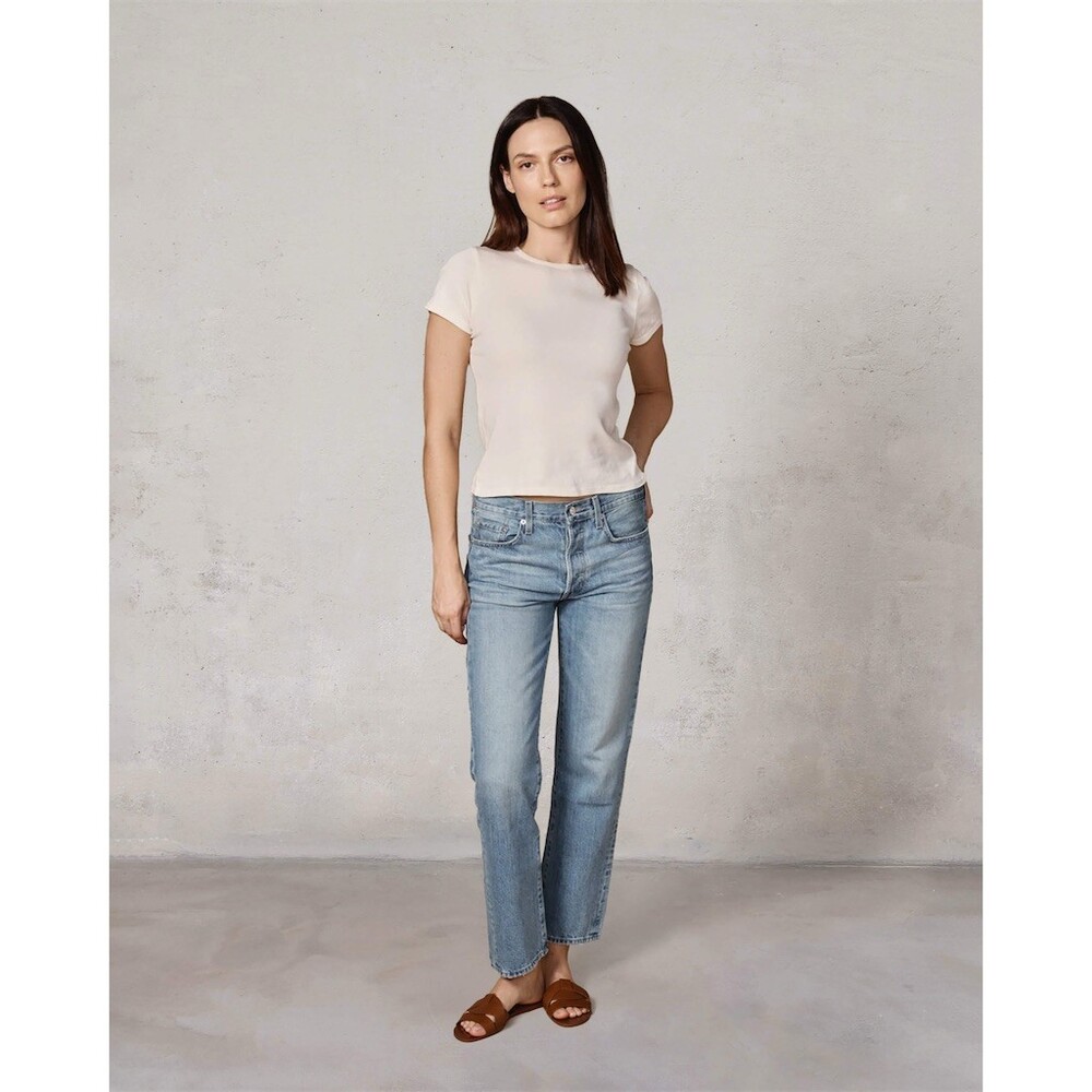 Edwin Kali Ankle Jeans Women’s Size 32 Light Wash Straight High Rise - Picture 3 of 8